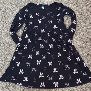 Old Navy Black Long Sleeve A-Line Sundress